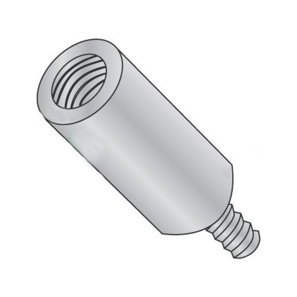 Newport Fasteners Round Standoffs, #4-40 Thrd Sz, 1/2 in Bd L, Aluminum Plain, 3/16 in OD 910380